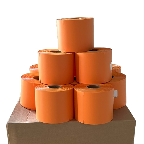 Etiketten 10x15 ORANJE HDPE-folie 200 micron (5.600 per doos) Oranje labels 10 x 15 cm Oranje etiketten 10 x 15 cm HDPE labels 10 x 15 cm HDPE etiketten Waterbestendige labels Scheurbestendige labels Scheurvaste etiketten Industriële labels Labels voor logistiek Labels voor landbouw Labels voor industrie Productidentificatie labels Gekleurde labels