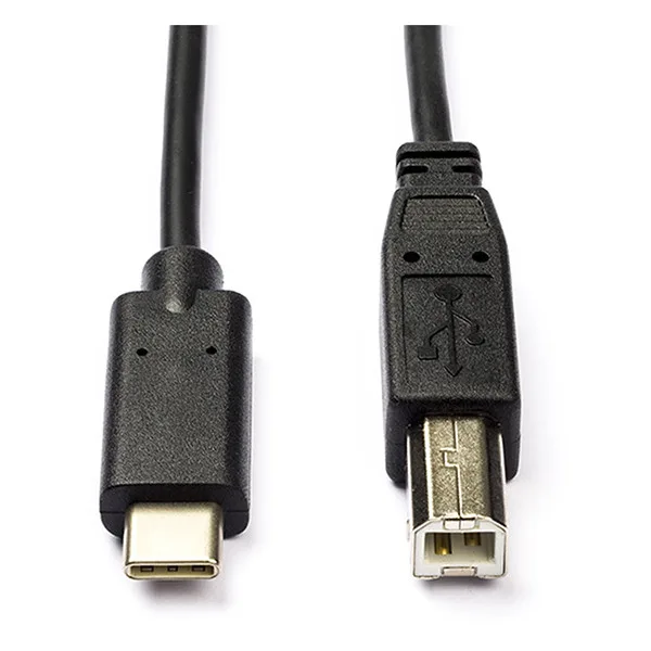 USB-C naar USB-B printerkabel 1 meter zwart