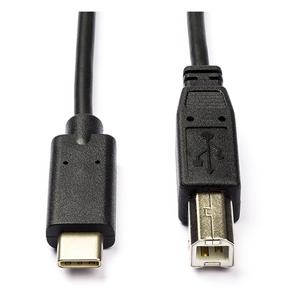 USB-C naar USB-B printerkabel 1 meter zwart