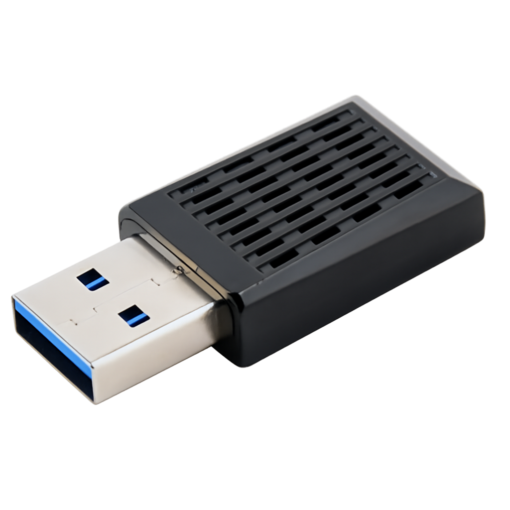 AC1300 USB 3.0 WiFi-adapter voor snelle en stabiele dual-band draadloze verbinding op desktop of laptop.