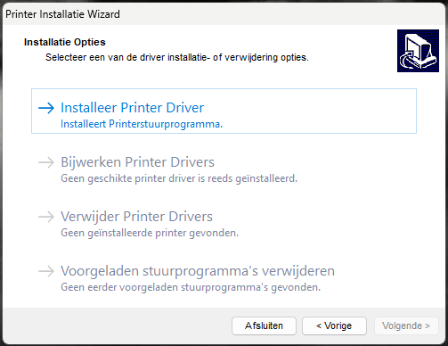 Installatie-opties