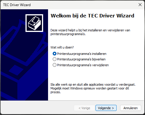 TEC Driver Wizard
