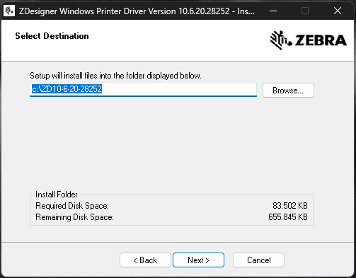 Installatiemap kiezen