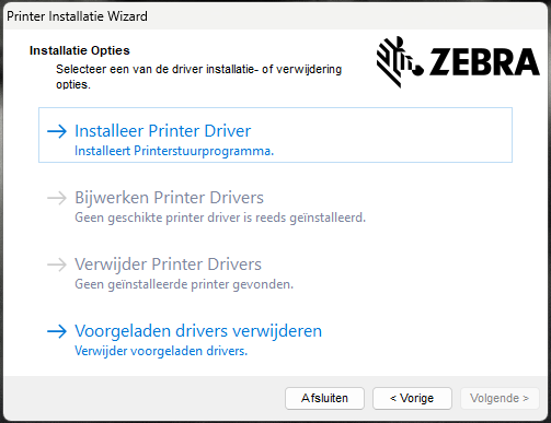 Installatie-opties