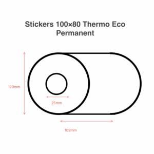 Stickers 100×80 Thermo Eco Permanent (12.000 per doos)