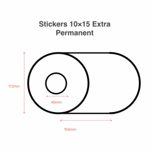 Stickers 10×15 Extra Permanent (8.000 per doos)