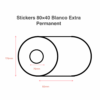 Stickers 80x40 Blanco Extra Permanent - Afbeelding 2